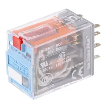 Releco Plug In Latching Power Relay, 230V ac Coil, 5A Switching Current, DPDT - C9R21N230A product image