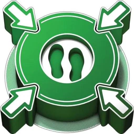 Brady Vinyl Social Distancing Social Distance Sign - 3D-COV-PIC912-GN product image