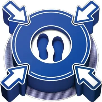 Brady Vinyl Social Distancing Social Distance Sign - 3D-COV-PIC912-BL product image