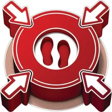 Brady Vinyl Social Distancing Social Distance Sign - 3D-COV-PIC912-RD product image