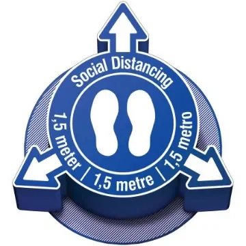 Brady Vinyl Social Distancing Social Distance Sign - 3D-COV-PIC912-1.5M-BL product image