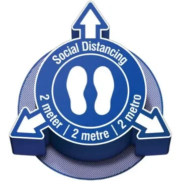 Brady Vinyl Social Distancing Social Distance Sign - 3D-COV-PIC912-2M-BL product image