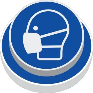 Brady Vinyl Social Distancing Mask Sign - 3D-COV-M016-BL product image