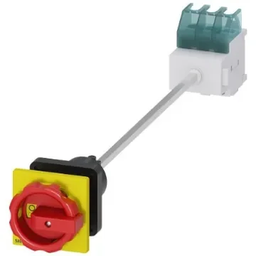 Siemens 3 Pole DIN Rail Isolator Switch - 32A Maximum Current, 12kW Power Rating, IP65 - 3LD2244-0TK53 product image