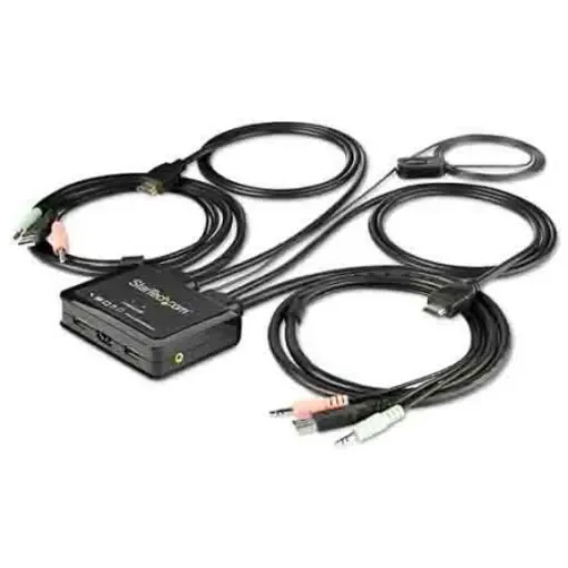 StarTech.com 2 Port USB HDMI KVM Switch, 3.5 mm Stereo - SV211HDUA4K product image