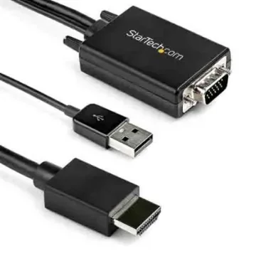 StarTech.com 2 port HDMI to VGA Video Converter, 2m Length - 1920 x 1080 Maximum Resolution - VGA2HDMM2M product image