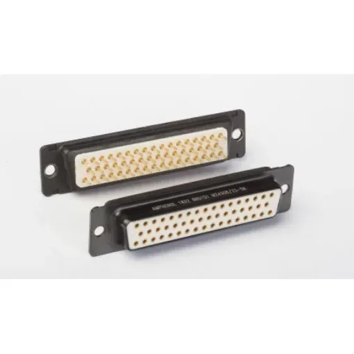 Amphenol India M24308 62 Way Panel Mount D-sub Connector Socket, 2.29mm Pitch, with 4-40 Screw Locks - M24308/23-70F product image
