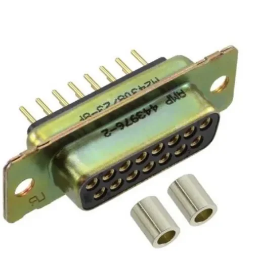 Amphenol India M24308 15 Way Panel Mount D-sub Connector Socket, 2.77mm Pitch, with 4-40 Screw Locks - M24308/23-8F product image