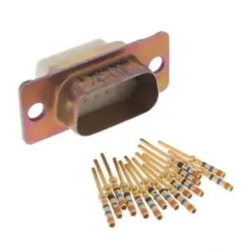 Amphenol India M24308 15 Way Panel Mount D-sub Connector Plug, 2.29mm Pitch, with 4-40 Screw Locks - M24308/4-11F product image
