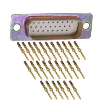 Amphenol India M24308 26 Way Panel Mount D-sub Connector Plug, 2.29mm Pitch, with 4-40 Screw Locks - M24308/4-12F product image