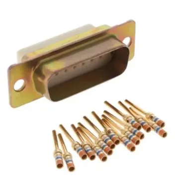 Amphenol India M24308 15 Way Panel Mount D-sub Connector Plug, 2.77mm Pitch, with 4-40 Screw Locks - M24308/4-2F product image