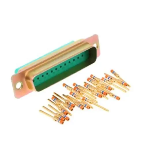 Amphenol India M24308 25 Way Panel Mount D-sub Connector Plug, 2.77mm Pitch, with 4-40 Screw Locks - M24308/4-3F product image