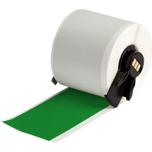 Brady B-595 Vinyl White Red Print Label Roll, 50.80mm Width, 1 Qty - M61C-2000-595-GN product image