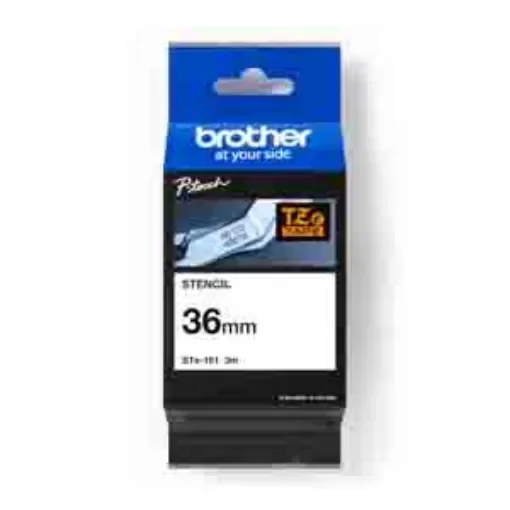 Brother White on Transparent Label Printer Tape, 3 m Length, 36mm Label Length - STe-161 product image