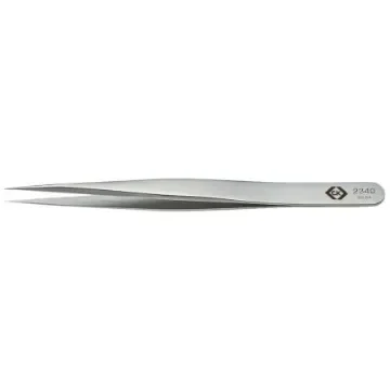 EUROSTAT 110 mm, Stainless Steel, ESD Tweezers - 45-015-0475A product image