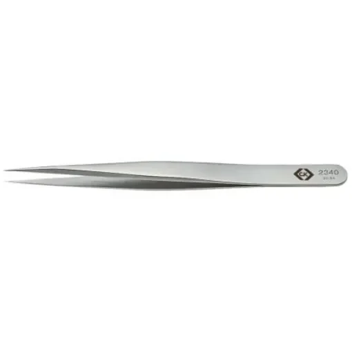 EUROSTAT 110 mm, Stainless Steel, ESD Tweezers - 45-015-0475A product image