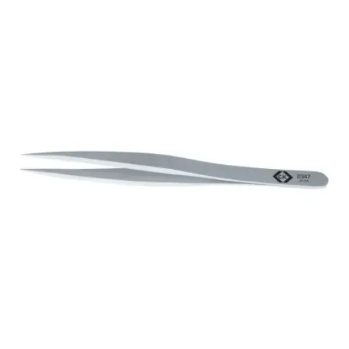 EUROSTAT 122 mm, Stainless Steel, Flat, ESD Tweezers - 45-015-1461 product image