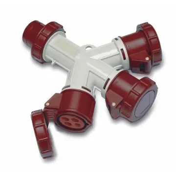 RS PRO IP67 Red 3P + E Industrial Power Connector Adapter Plug, Socket, Rated At 32A, 400 V - 2144139 product image