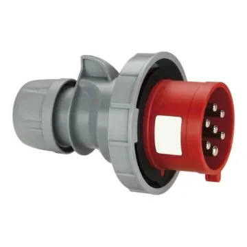 RS PRO IP67 Red Cable Mount 7P Industrial Power Plug, Rated At 16A, 400 V - 2144153 product image
