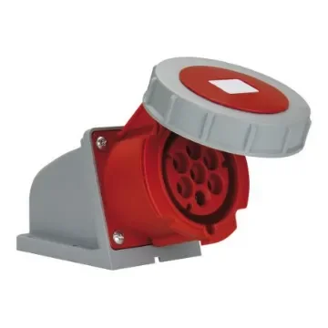 RS PRO IP67 Red Wall Mount 7P Industrial Power Socket, Rated At 16A, 400 V - 2144156 product image
