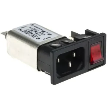 Bulgin 6A, 250 V ac Male Snap-In IEC Filter 1 Pole BZM27/A0620/55B 1 Fuse product image