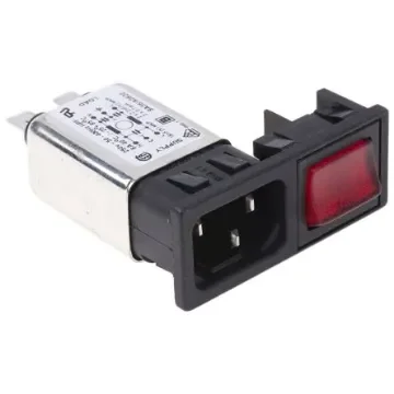 Bulgin 6A, 250 V ac Male Snap-In IEC Filter 2 Pole BZM27/A0620/59B None Fuse product image