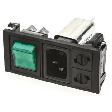 Bulgin 10A, 250 V ac Male Snap-In IEC Filter 2 Pole BZV03/A0620/09 2 Fuse product image