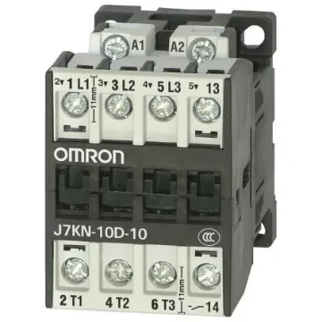 Omron Contactor, 24 V dc Coil, 3-Pole, 10 A, 4 kW, 1NO - J7KN-10D-10 24D product image
