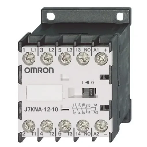 Omron Contactor, 110 V ac Coil, 3-Pole, 12 A, 5.5 kW, 1NO - J7KNA-12-10 110 product image