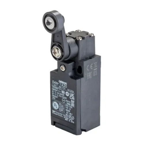 Omron D4N Series Roller Lever Limit Switch, 1NC/1NO, IP67, SPST, Plastic Housing, 240V ac Max, 10A Max - D4N-1A20 product image