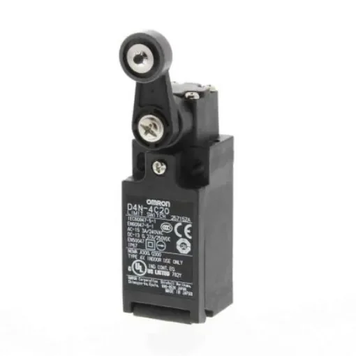 Omron Roller Lever Limit Switch, 2NC/1NO, IP67, DPST, Metal Housing, 240V ac Max, 10A Max - D4N-4F20 product image