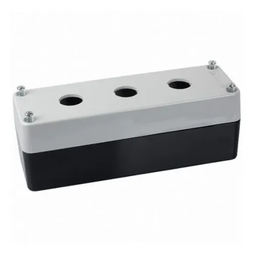 Omron White/Black A22Z Enclosure - 3 Hole 22mm Diameter - A22Z-B103 product image
