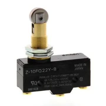 Omron Plunger Limit Switch, IP00, SPDT, Plastic Housing, 240V ac Max, 10A Max - Z-10FQ22Y-B product image