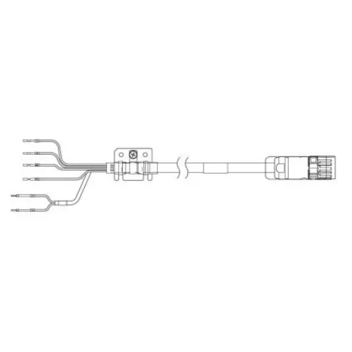 Omron Cable for Use with 1S series, 3m Length, 7.5 kW, 3-Phase, 400 V - R88A-CA1H003BF product image