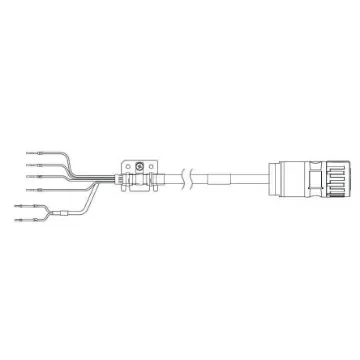 Omron Cable for Use with 1S series, 5m Length, 15 kW, 3-Phase, 400 V - R88A-CA1J005BF product image