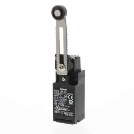 Omron Adjustable Roller Lever Limit Switch, 2NC, IP67, DPST, Metal Housing, 240V ac Max, 10A Max - D4N-4B2G product image