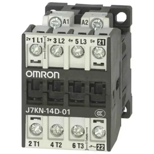 Omron Contactor, 24 V ac Coil, 3-Pole, 14 A, 5.5 kW, 3NO + 1NC - J7KN-14D-01 24 product image
