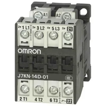 Omron Contactor, 24 V dc Coil, 3-Pole, 14 A, 5.5 kW, 1NC + 3NO - J7KN-14D-01 24D product image