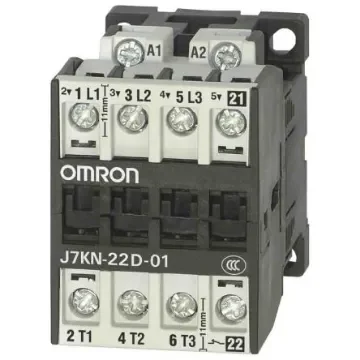 Omron Contactor, 230 VAC Coil, 3-Pole, 22 A, 11 kW, 3NO + 1NC - J7KN-22D-01 230 product image