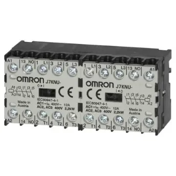 Omron Contactor, 24 V dc Coil, 3-Pole, 5 A, 2.2 kW, 3NO + 1NC - J7KNU-05-01R 24D product image
