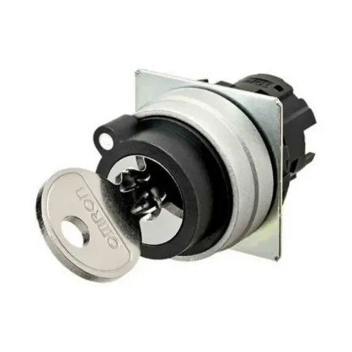 Omron A22NK 2-position Key Switch Head, 22mm Cutout - A22NZ-2MM-01BA product image