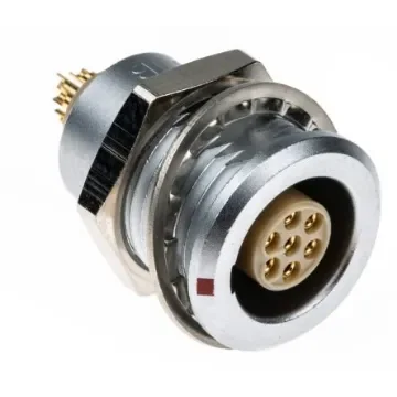 LEMO Circular Connector, 7 Contacts, Panel Mount, Socket, Female, IP50, 1B Series - EGG.1B.307.CLL product image