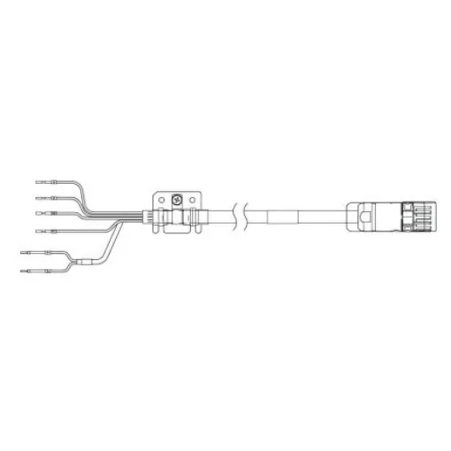 Omron Cable for Use with 1S Series Servo Motor with 400 V, 3m Length - R88A-CA1G003BF product image