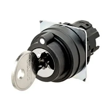 Omron A22NZ 3-position Key Switch Head, Manual Return, 22mm Cutout - A22NZ-3BM-01DA product image