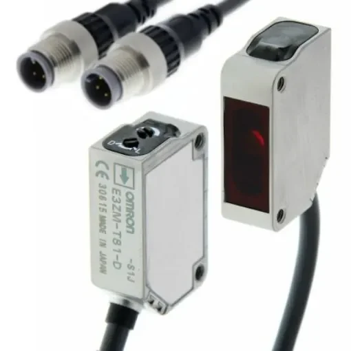 Omron Through Beam Photoelectric Sensor, Block Sensor, 15 m Detection Range - E3ZM-T81-S1J 0.3M product image