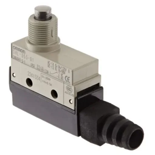 Omron SHL Series Plunger Limit Switch, NO/NC, IP67, SPDT, Zinc Housing, 125V ac ac Max, 0.1A Max - SHL-D55-01 product image