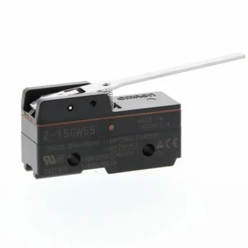 Omron Hinge Lever Limit Switch, NO/NC, IP00, SPDT, 250V ac ac Max, 15A Max - Z-15GW55 product image