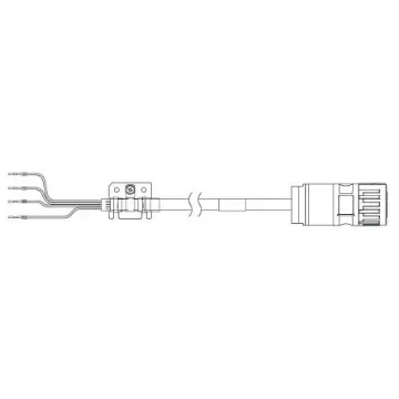 Omron Cable for Use with 400 V Servomotors R88M-, 3m Length - R88A-CA1J003SF product image