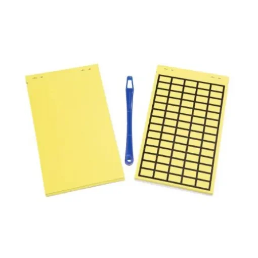 HellermannTyton HELASIGN Rubber Adhesive Cable Marker, Yellow, 598-12127 TAG121B-270-YE-270-YE product image