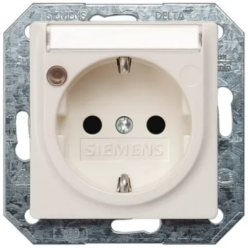 Siemens 1 Gang Plug Socket, 16A, Indoor Use - 5UB1524 product image
